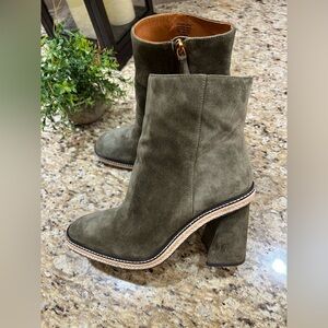 TORY BURCH Military Green Ankle Boots 10M